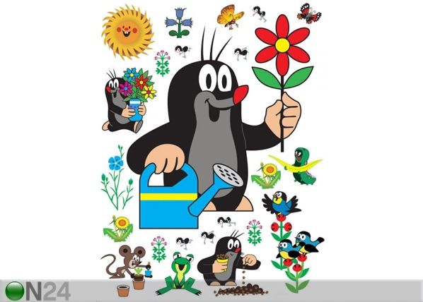 Seinakleebis Mole with flower 65x85 cm