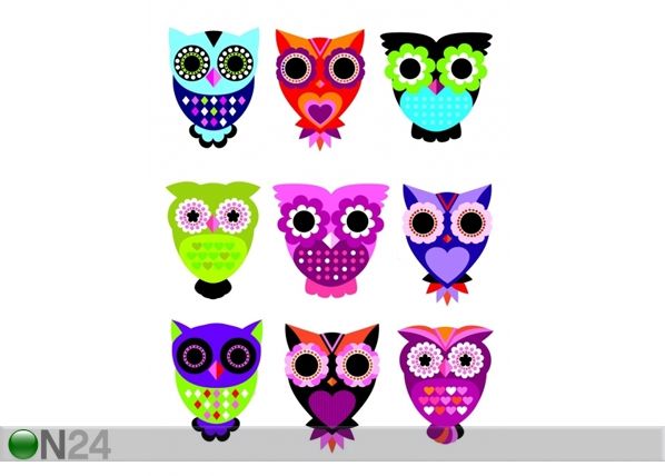 Seinakleebis Owls 65x85 cm