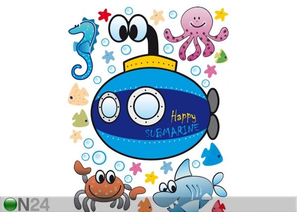 Seinakleebis Submarine 65x85 cm