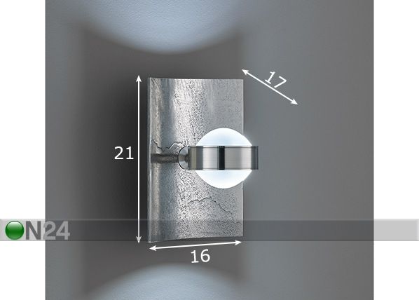 Seinalamp Bondy LED mõõdud