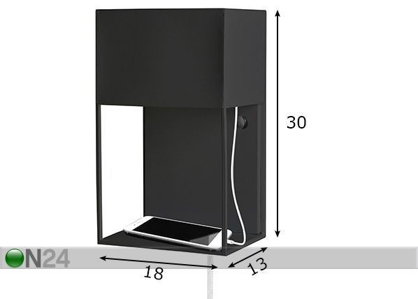 Seinalamp Box mõõdud