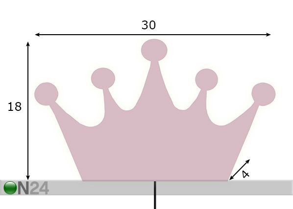 Seinalamp Crown mõõdud