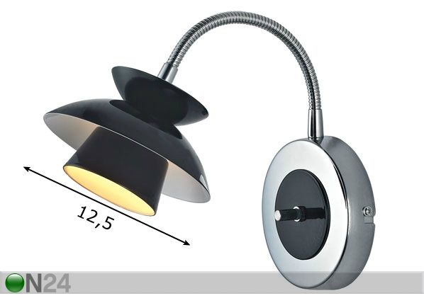 Seinalamp Dallas Metal Mini mõõdud