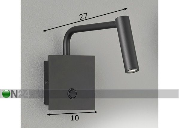 Seinalamp Futuristic mõõdud