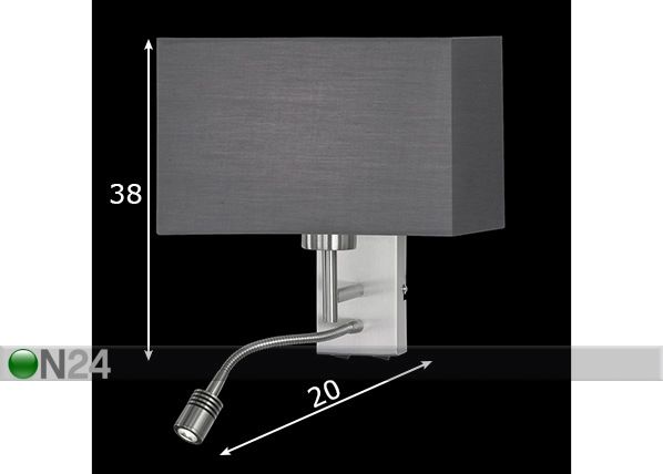 Seinalamp Kempten LED mõõdud