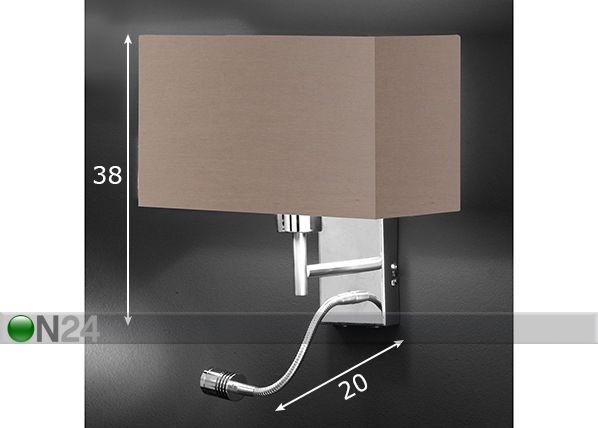 Seinalamp Kempten LED mõõdud