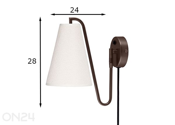 Seinalamp Lou mõõdud