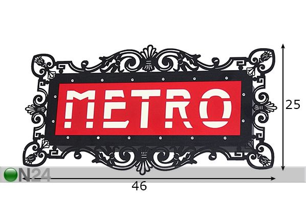 Seinalamp Metro mõõdud