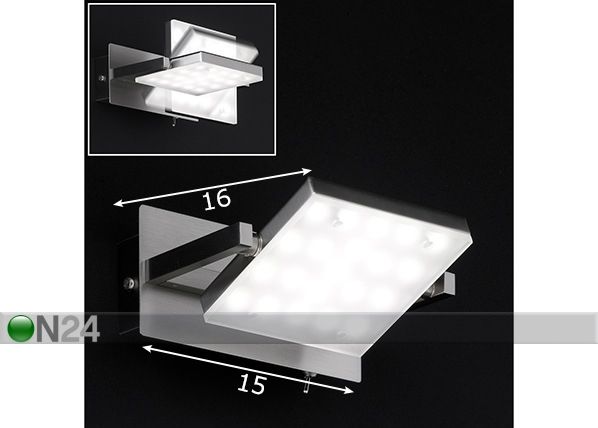 Seinalamp Mill LED mõõdud