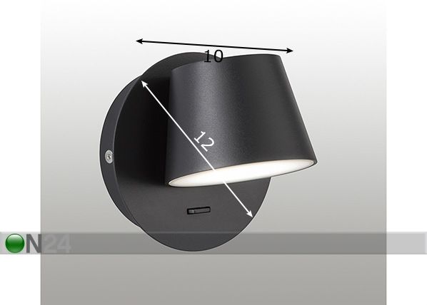 Seinalamp Mug LED mõõdud