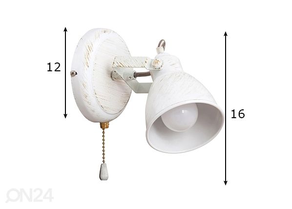 Seinalamp Vivienne mõõdud