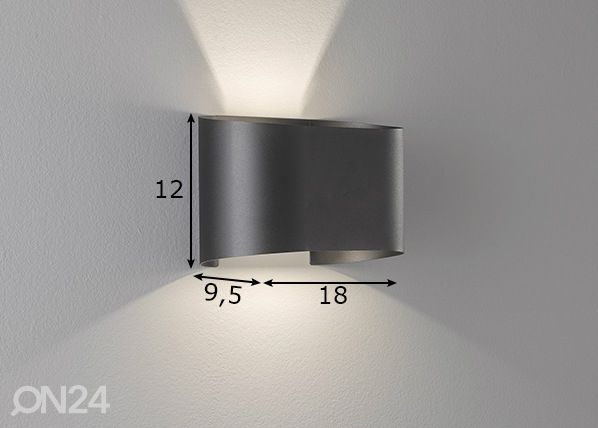 Seinalamp Wall LED mõõdud