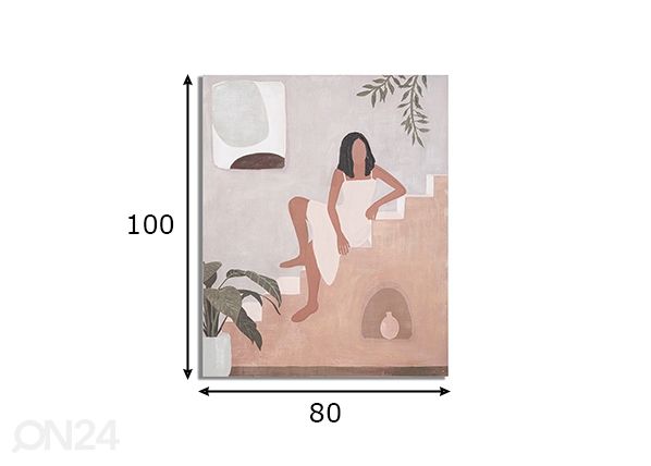 Seinamaal Lady-A 80x100 cm mõõdud