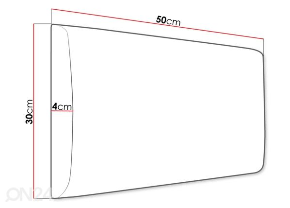 Seinapaneel kangaga 50x30 cm mõõdud