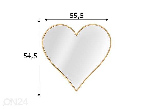 Seinapeegel Hearth mõõdud