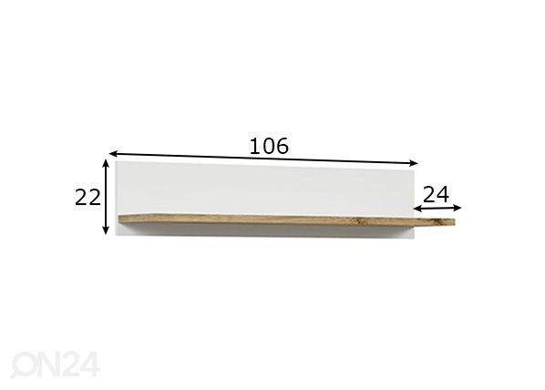 Seinariiul 106 cm mõõdud