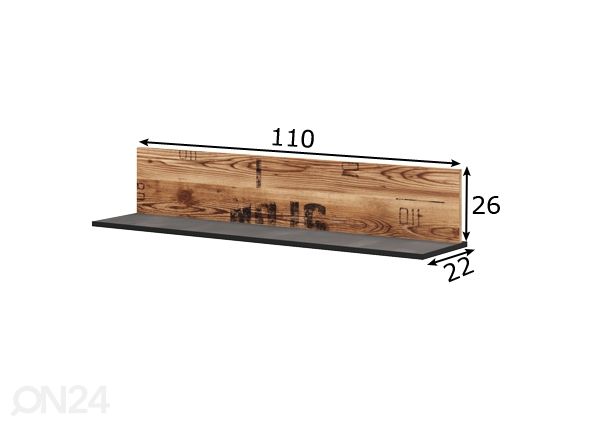 Seinariiul 110 cm mõõdud
