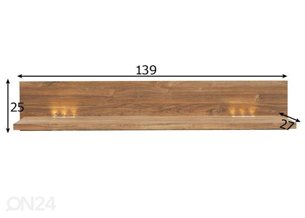Seinariiul 139 cm + LED mõõdud