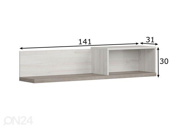 Seinariiul 141 cm mõõdud