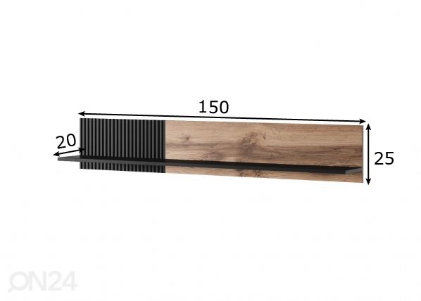 Seinariiul 150 cm mõõdud