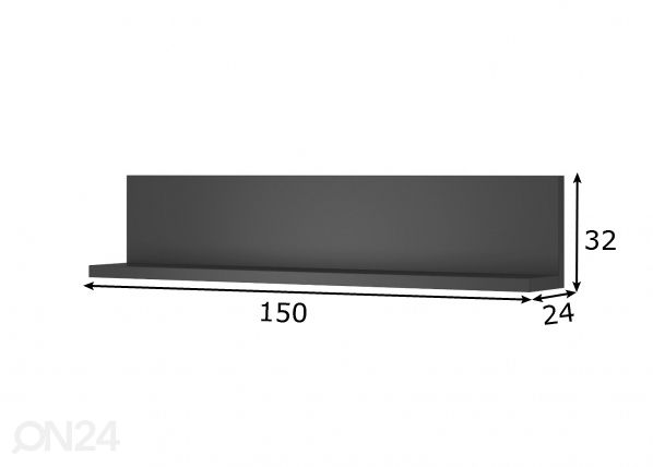 Seinariiul 150 cm mõõdud
