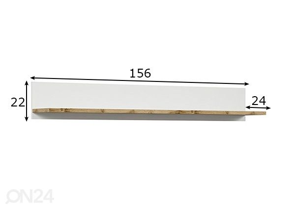 Seinariiul 156 cm mõõdud