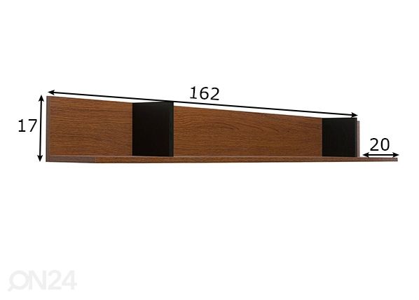 Seinariiul 162 cm mõõdud