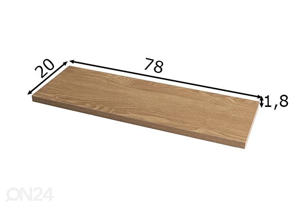 Seinariiul 78 cm, tamm mõõdud