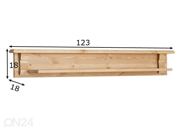 Seinariiul Anna 123 cm mõõdud