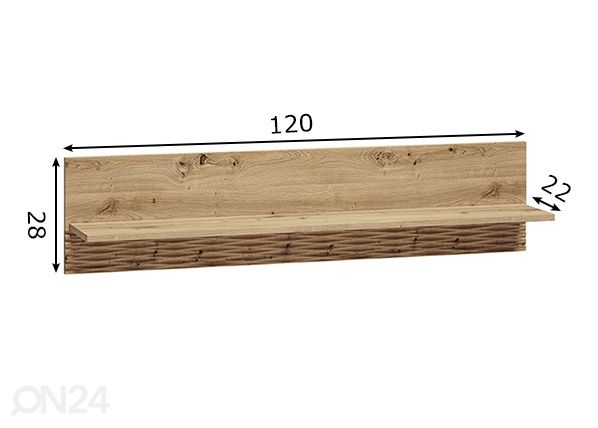 Seinariiul Artis 120 cm mõõdud