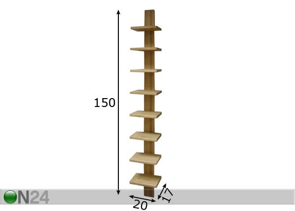 Seinariiul Loda h 150 cm mõõdud