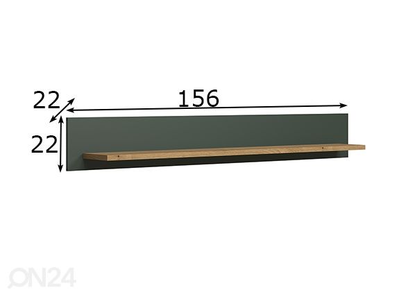 Seinariiul Stanton 156 cm mõõdud