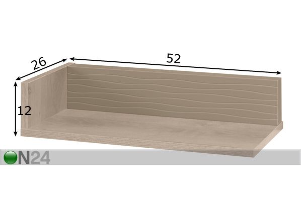 Seinariiulid Perla oak 2 tk mõõdud