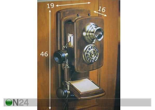 Seinatelefon 14218 pruun puit mõõdud