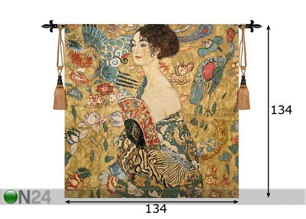 Seinavaip Gobelään Lady 134x134 cm mõõdud
