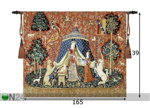 Seinavaip Gobelään Unicorn 139x165cm mõõdud