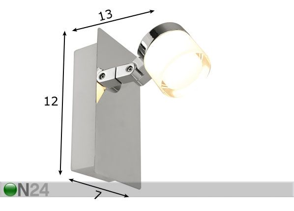 Seinavalgusti Aqua LED mõõdud