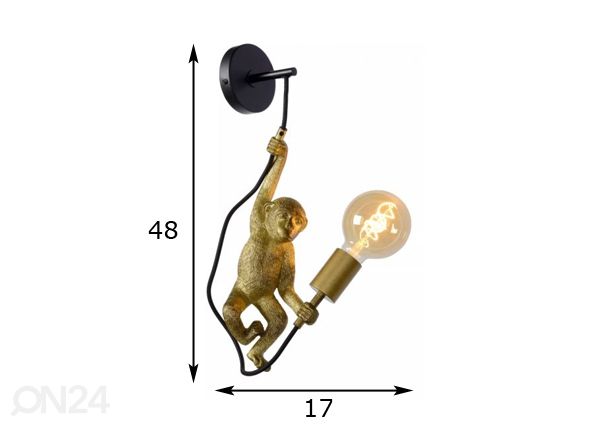 Seinavalgusti Chimp mõõdud