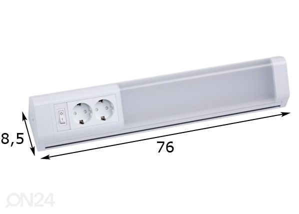Seinavalgusti LED Melo Plug mõõdud