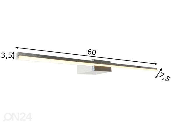 Seinavalgusti Nobli 60 cm LED mõõdud