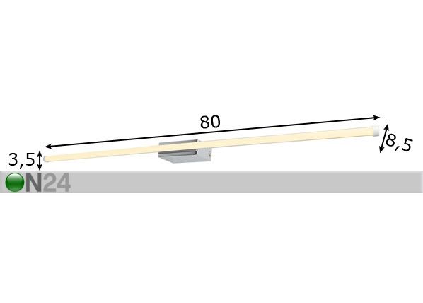 Seinavalgusti Nobli 80 cm LED mõõdud