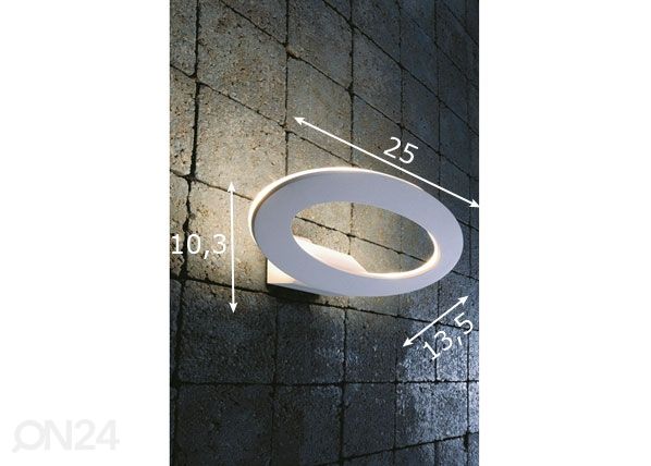 Seinavalgusti Oval II LED mõõdud