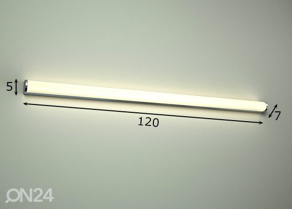 Seinavalgusti Petra 120 cm (3000K) mõõdud