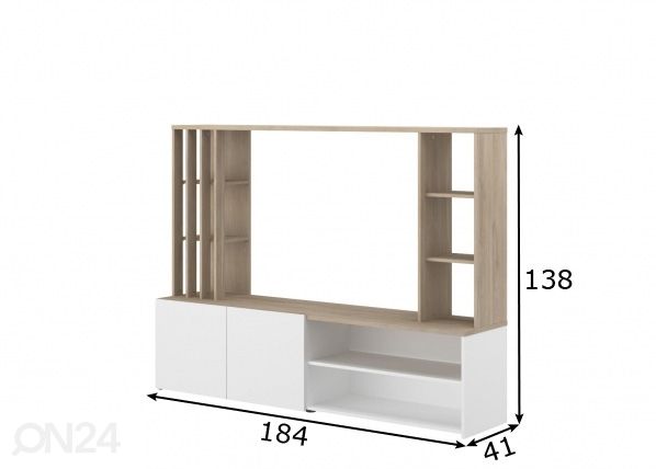 Sektsioon / tv-alus Shade 184 cm mõõdud