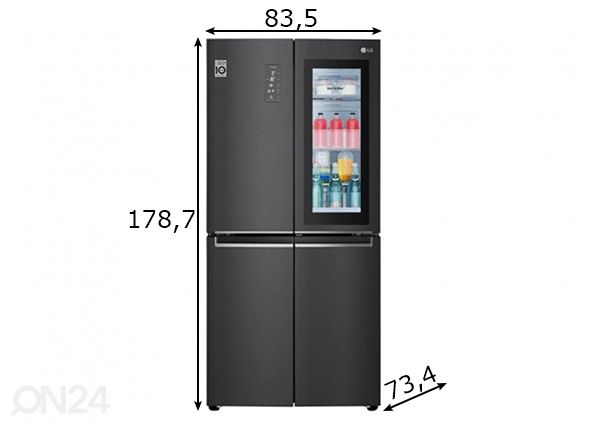 Side-by-side külmik LG GMQ844MC5E.AMCQEUR mõõdud