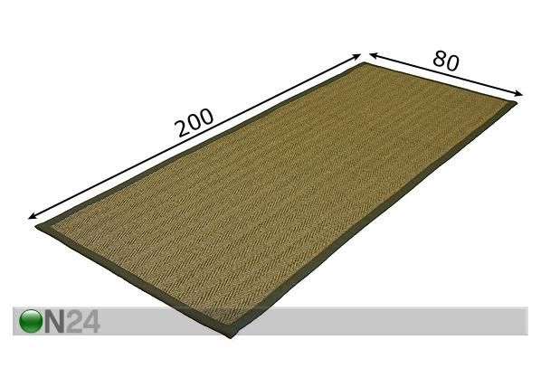 Sisalvaip 80x200 cm mõõdud
