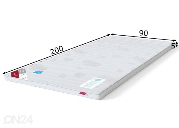 Sleepwell kattemadrats TOP Latex 90x200 cm mõõdud