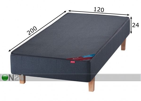 Sleepwell kušett BLUE Pocket 120x200 cm mõõdud