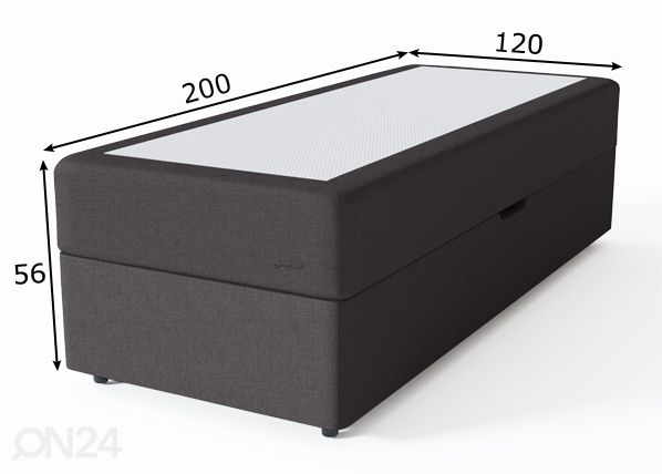 Sleepwell kušett RED Pocket Storage pehme 120x200 cm mõõdud