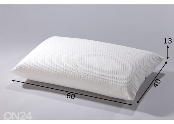 Sleepwell padi Latex Soft 40x60x15 cm mõõdud